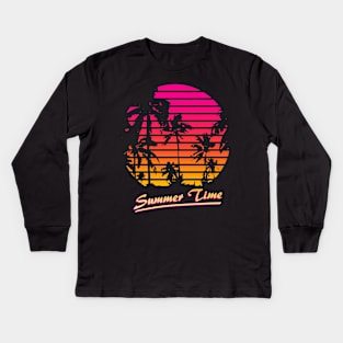 Summer Time Kids Long Sleeve T-Shirt